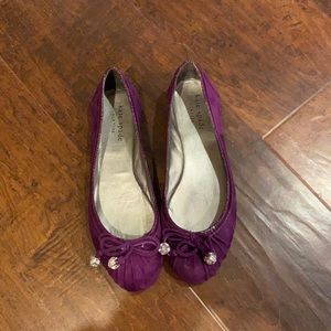 purple kate spade flats